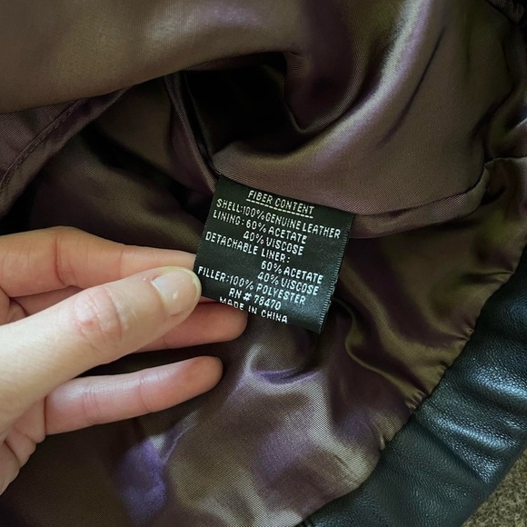 Vintage Nicole Miller 3/4 Length Genuine Leather Black Trench Coat Size Large - Picture 6 of 13